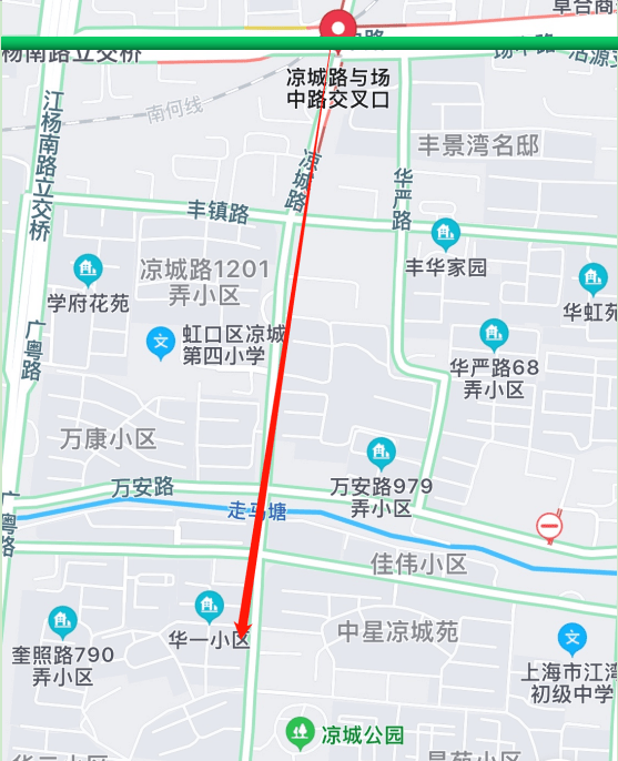 【提示】虹口凉城路新增一条潮汐车道,长约3公里_场中路