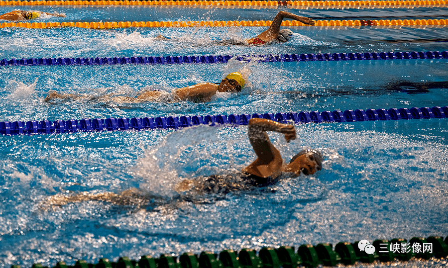 镜头里的宜昌奥体中心游泳馆首次赛事_比赛