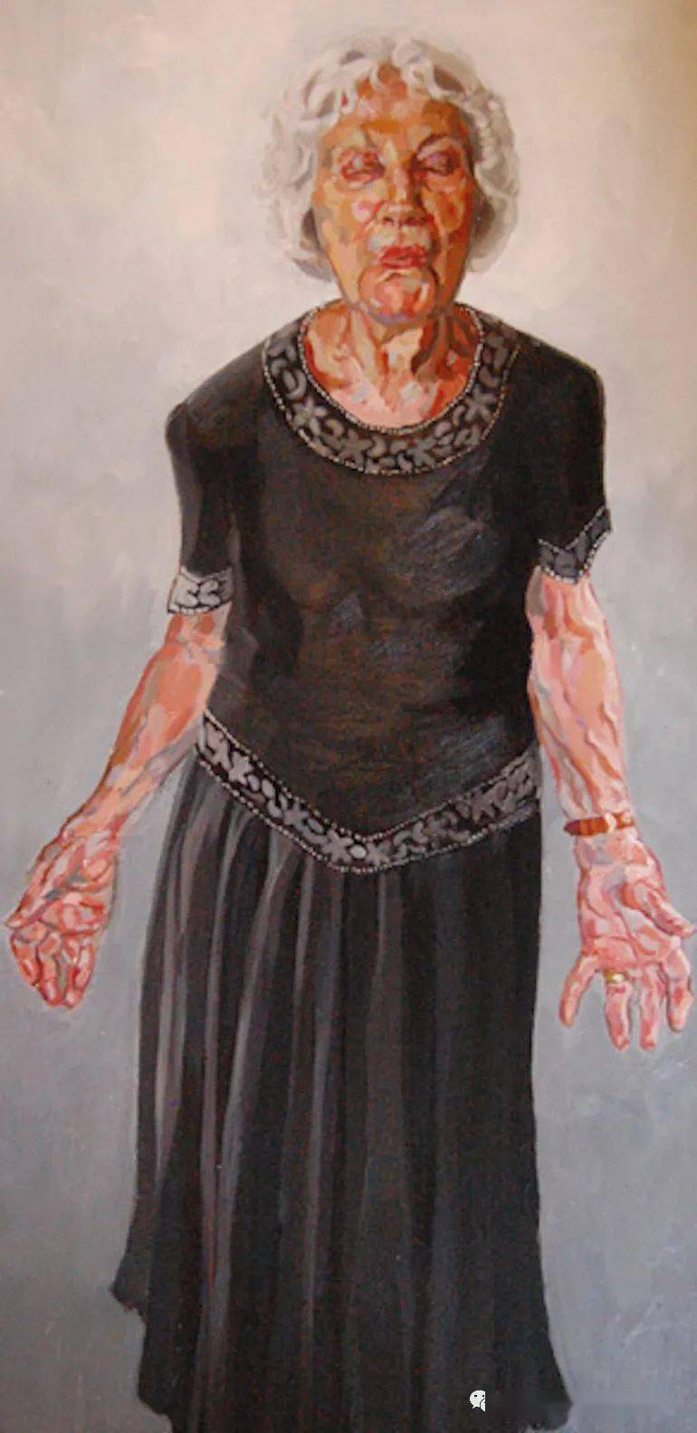 大众艺术网最近系列90至100岁老人的肖像美国现代肖像女画家珍妮