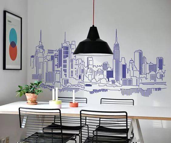 墙绘这样画,美到邻居羡慕嫉妒!