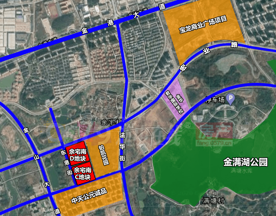 其中有兩宗地塊位於金義都市新區的核心區域,分別是餘宅南d地塊和餘宅