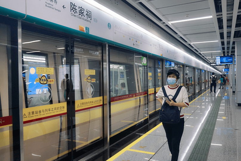 在陈家祠站可换乘八号线啦_地铁