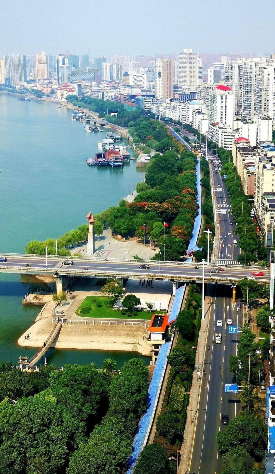 诗墙公园德国风情街白马湖秋色武陵大桥白马湖公园穿紫河穿紫河柳叶湖