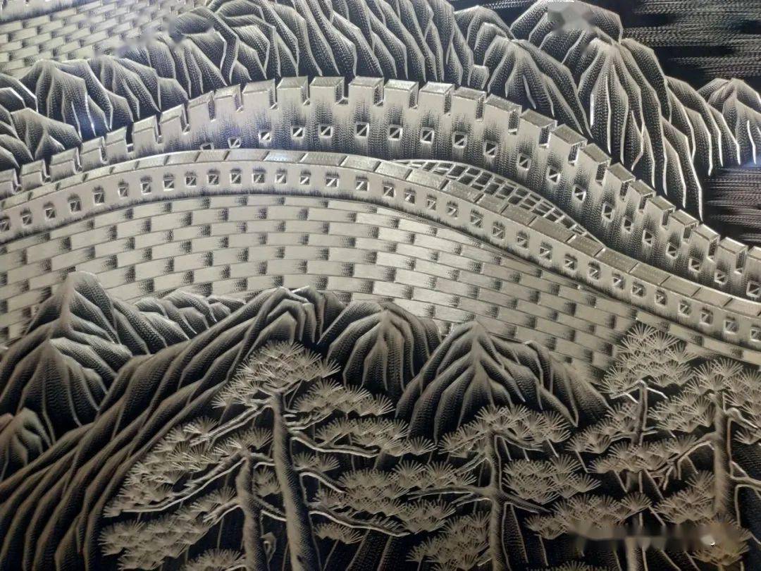 金雕画板桥竹客厅书房办公室装饰画镀金蚀刻铜版画壁画挂画定制