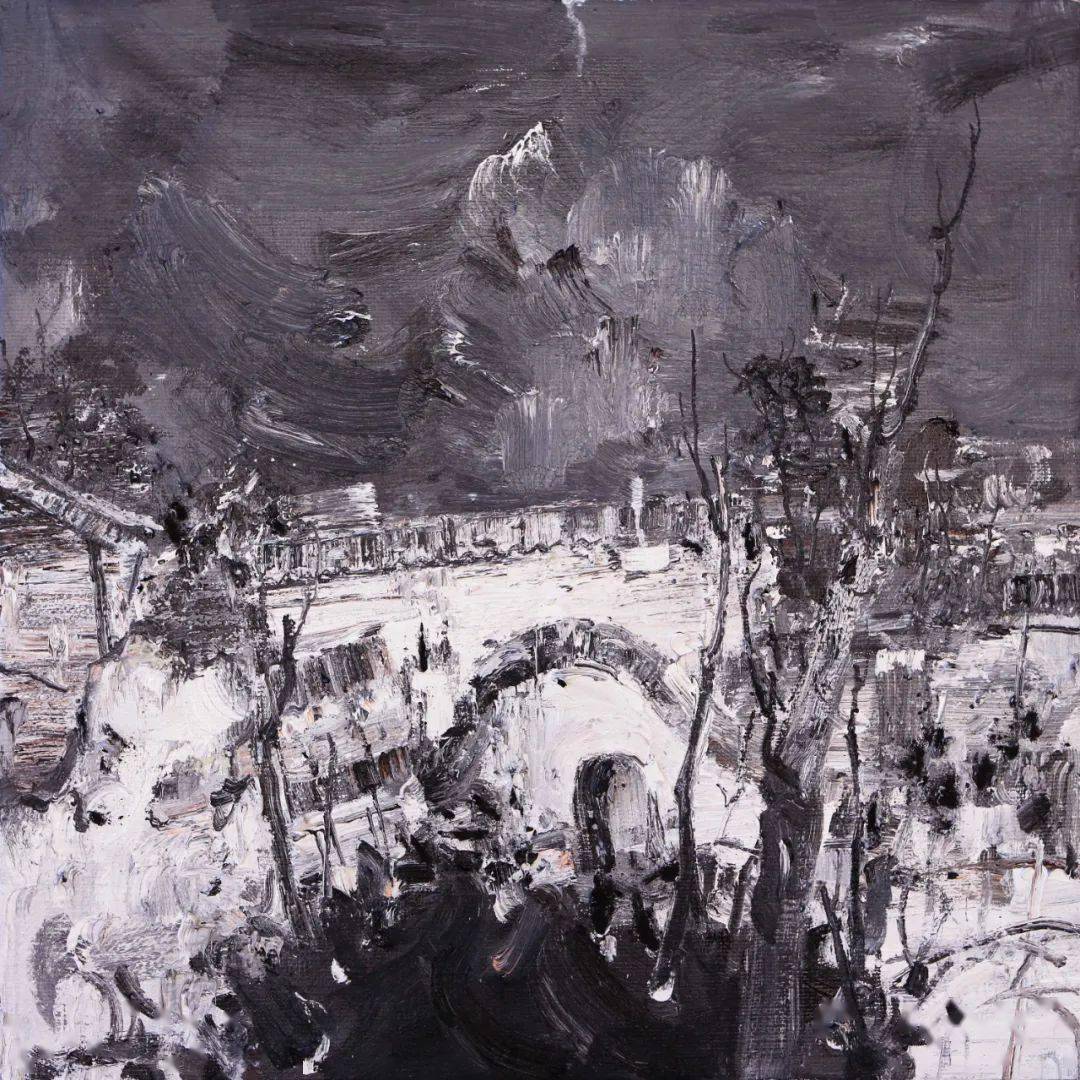 春意阑珊二 布面油画 2018年▲杨弋/ 陇塬印象 综合材料 2020年▲张存