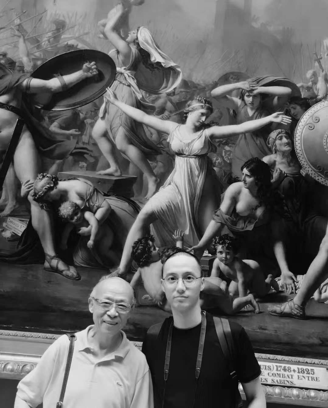 与导师徐芒耀教授在大卫的《萨宾妇女》前与导师徐芒耀教授在巴黎奥赛