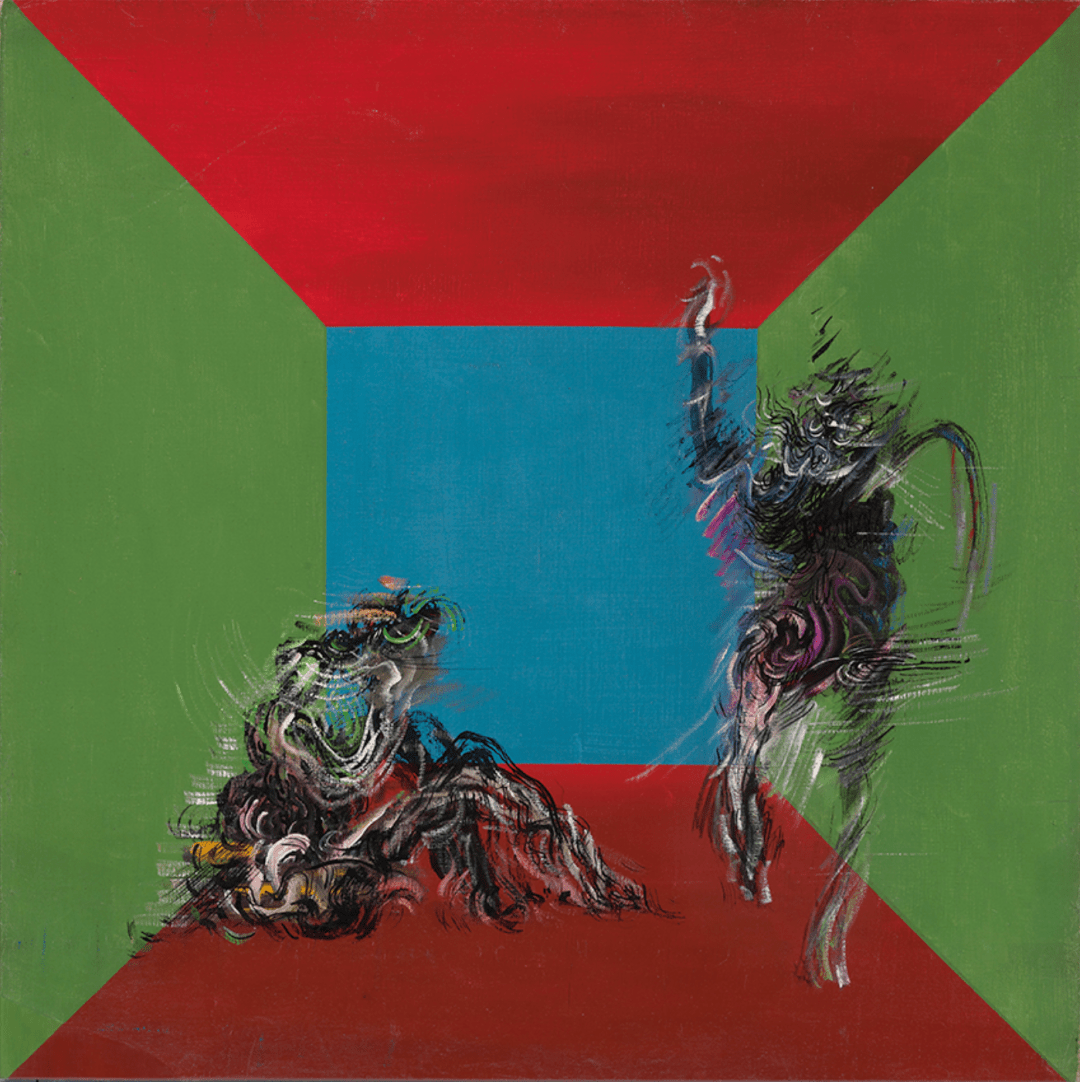 夏阳《人》布面油画 1965夏阳《工人》 183×183cm 压克力 1971夏阳