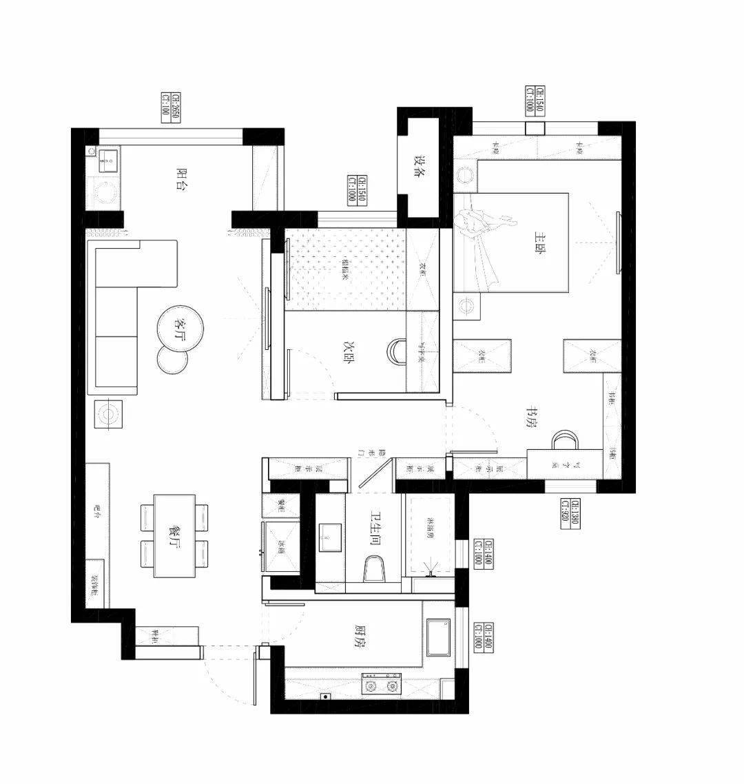 75㎡的异角小户型,空间利用到极致,打造手办爱好者的摩登家