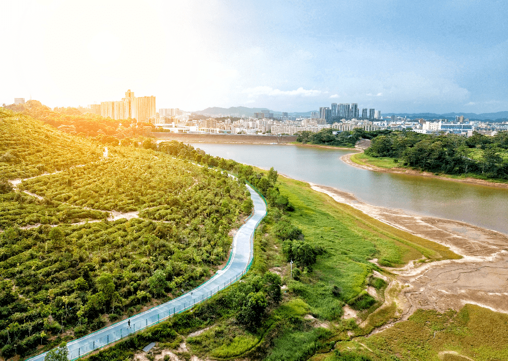 82公里,作為龍華區重點民生建設項目之一,環城綠道已建成大水坑段