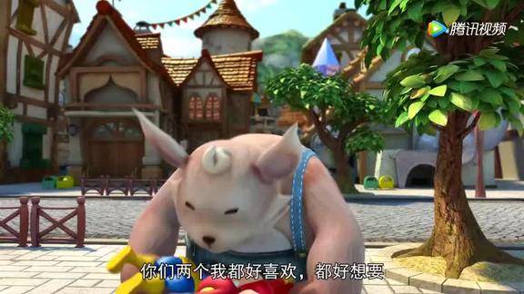 猪猪侠抱抱熊把猪猪侠和超人强弄晕了