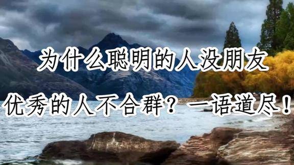 为什么聪明的人没朋友优秀的人不合群一语道尽