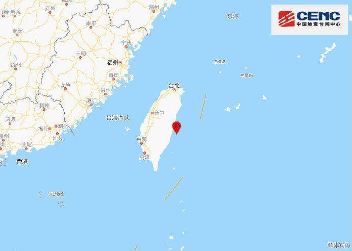 中国台湾花莲县海域发生4 7级地震震源深度18千米 李晓