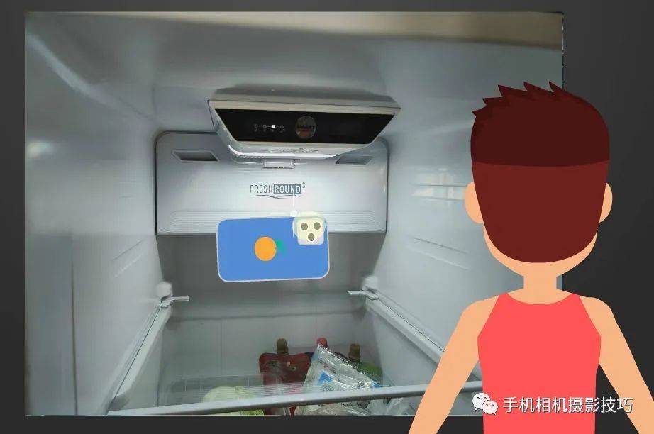 我把手机放进了冰箱里