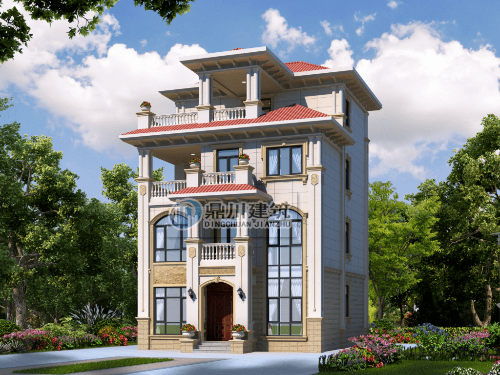 开间9米,占地99平方米,农村四层别墅,这样建邻居看了直夸赞