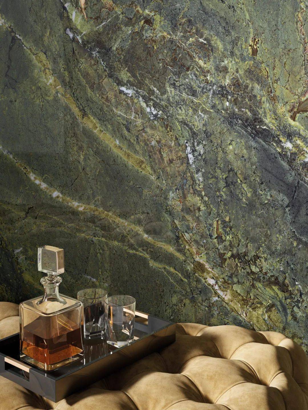 比家具还抢眼的瓷砖墙纸