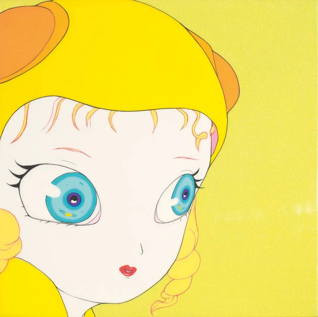 天野喜孝《candy girl 系列》50×50×10cm 汽车漆,丙烯,铝板 2010天