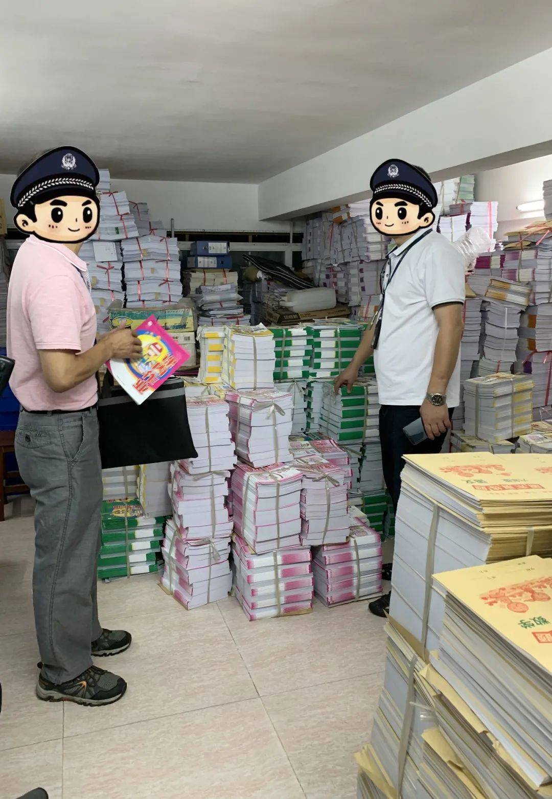 发现兴宁城区一店铺在未取得《出版物经营许可证》的前提下,非法印刷