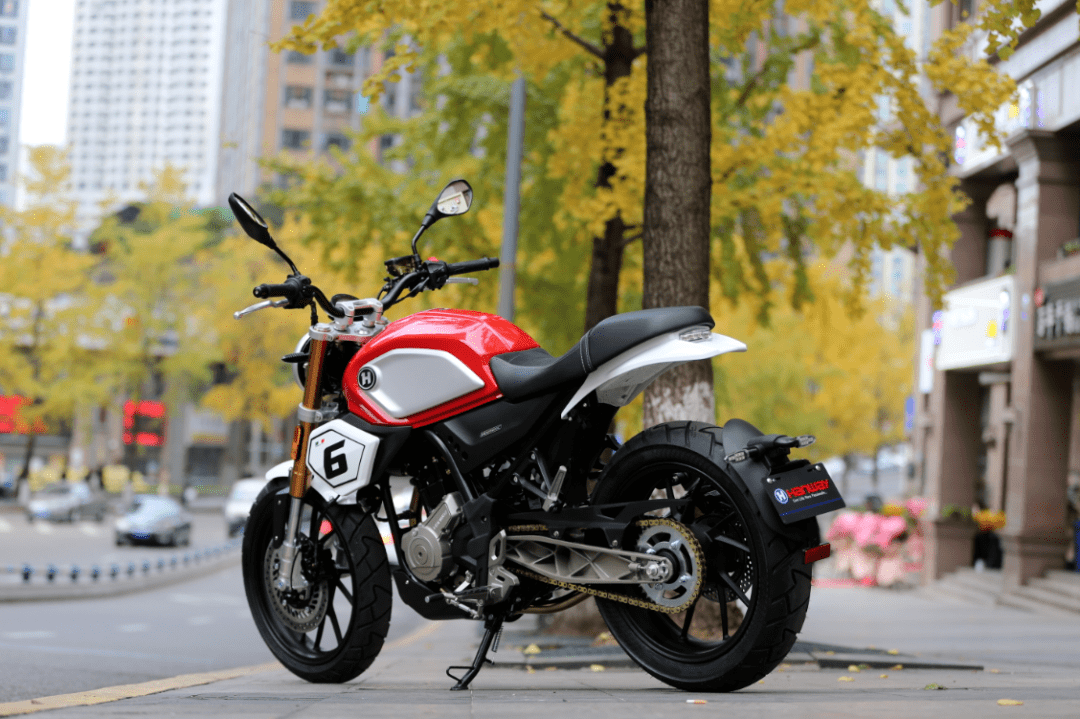 2万不到的新潮复古配20l大油箱和铝合金后平叉汉威furious250sc静态