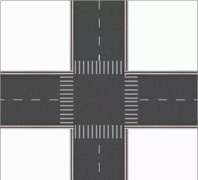 复杂十字路口地面标线图片