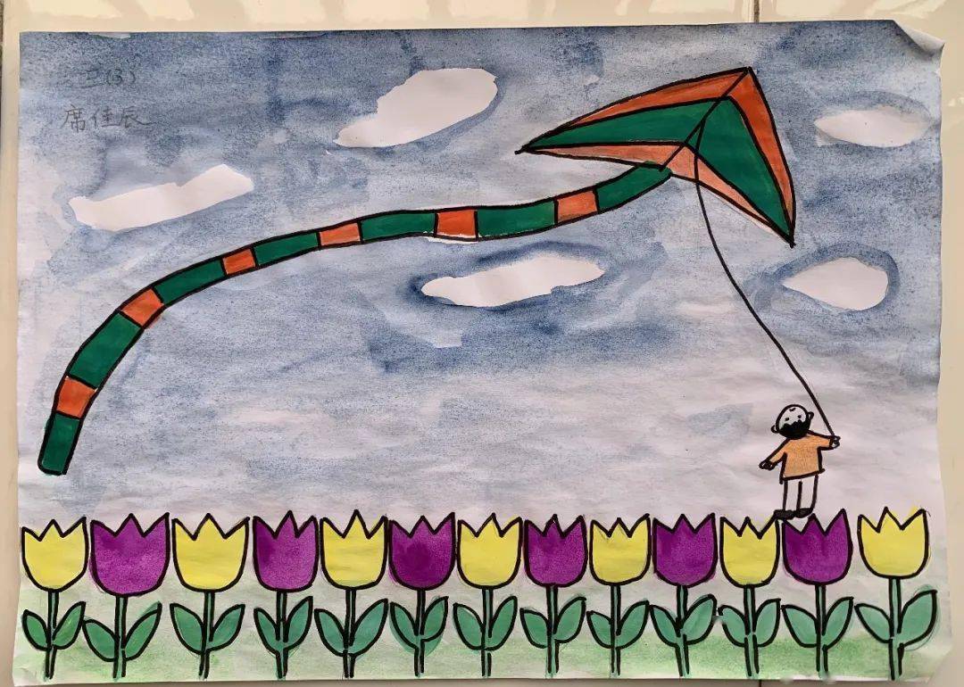 有趣的间隔排列记长安中心小学三年级数学创意画活动