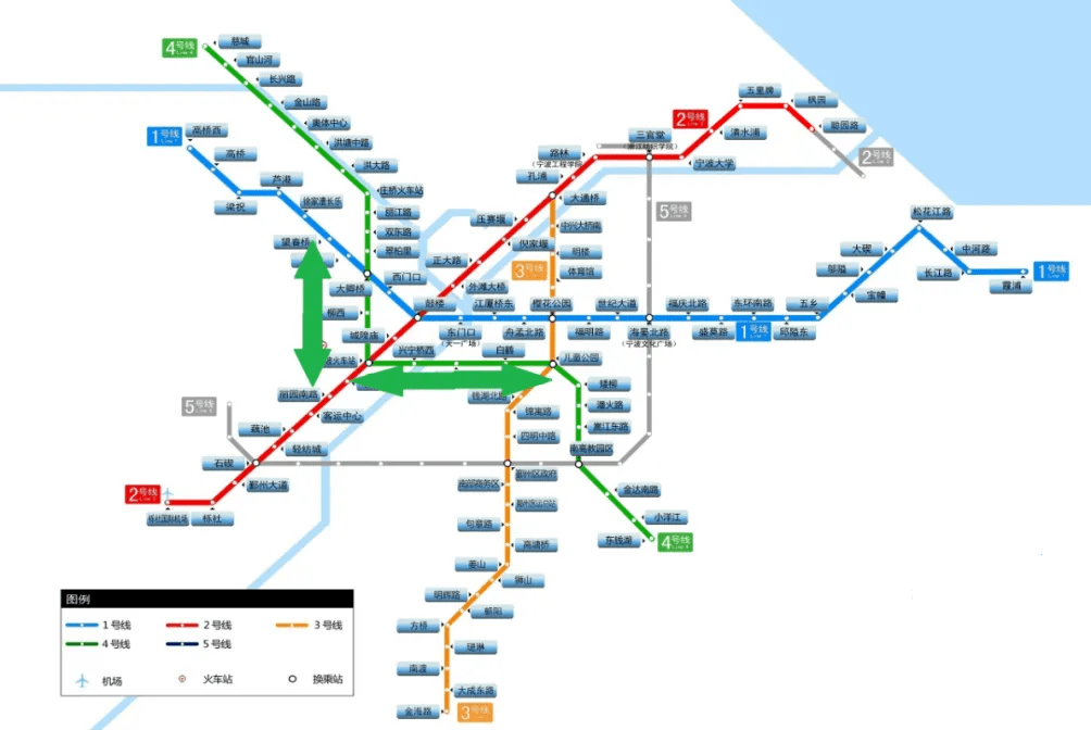 宁波地铁线路图 放大图片