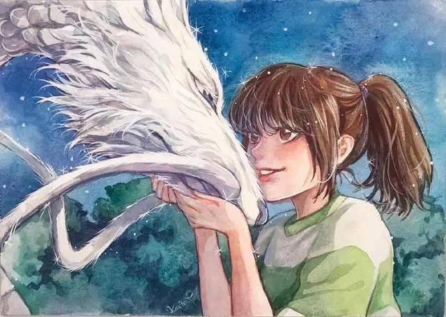 宫崎骏动漫人物 | 大神手绘宫崎骏动漫人物,超惊艳的水彩风格,画面