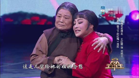王红丽母女同台演绎豫剧铡刀下的红梅选段为75岁妈妈