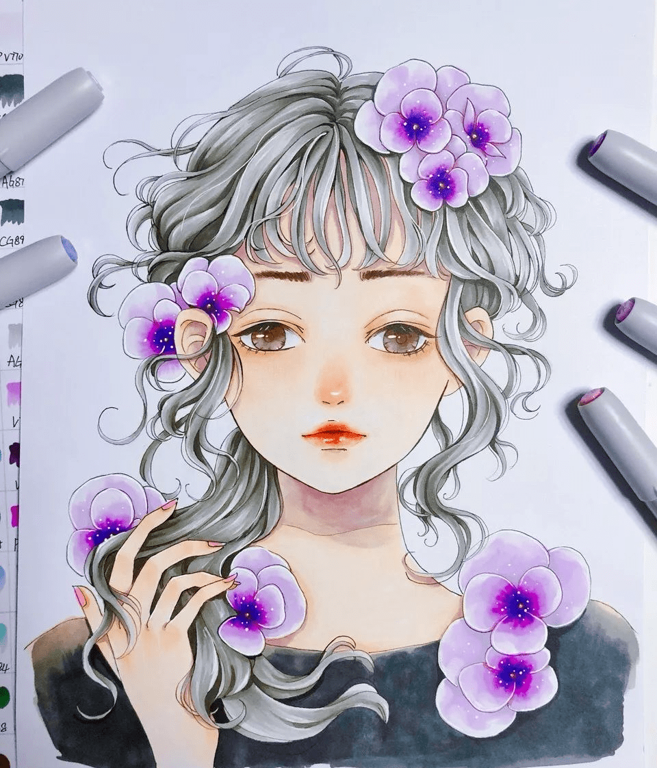 水彩人物少女心爆棚的水彩插画每一幅都想要