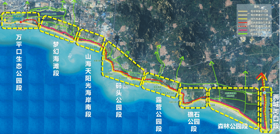 日照阳光海岸骑行路线图片