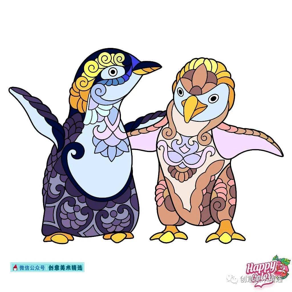 为什么你画的色彩会很乱19张动物装饰画揭秘配色4要素