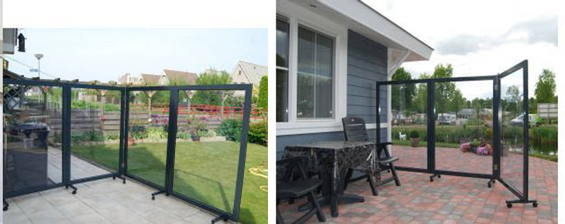 门前小院装个可移动折叠玻璃这样做的围墙在全村还是头一份