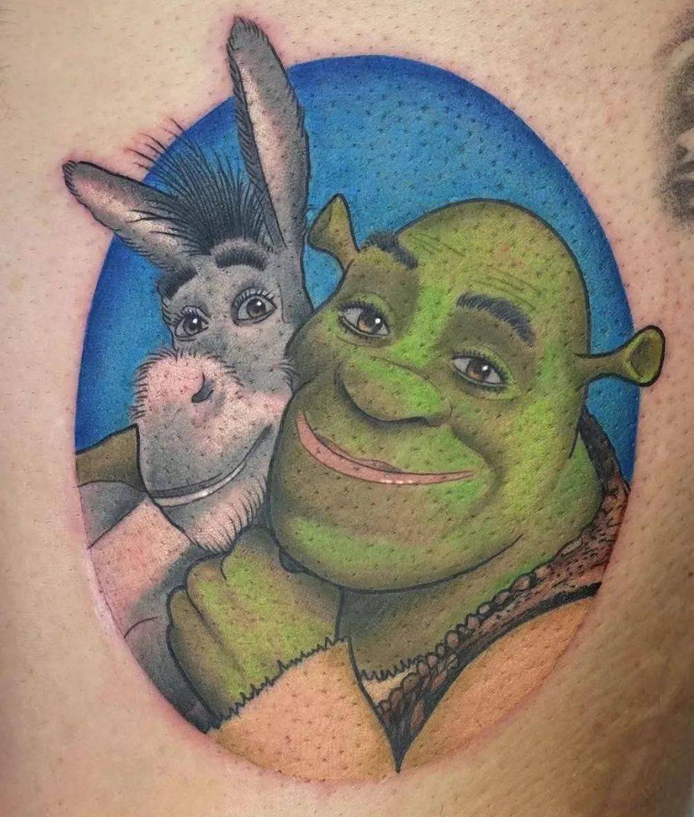 电影怪物史莱克纹身