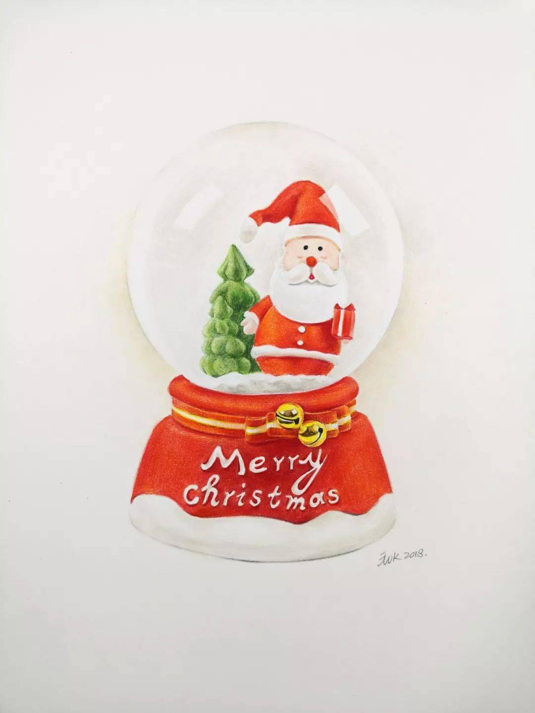 彩铅教程 | 圣诞礼物,教大家画一只圣诞八音盒!_手机搜狐网