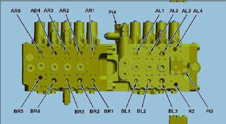 卡特306分配阀液压图图片