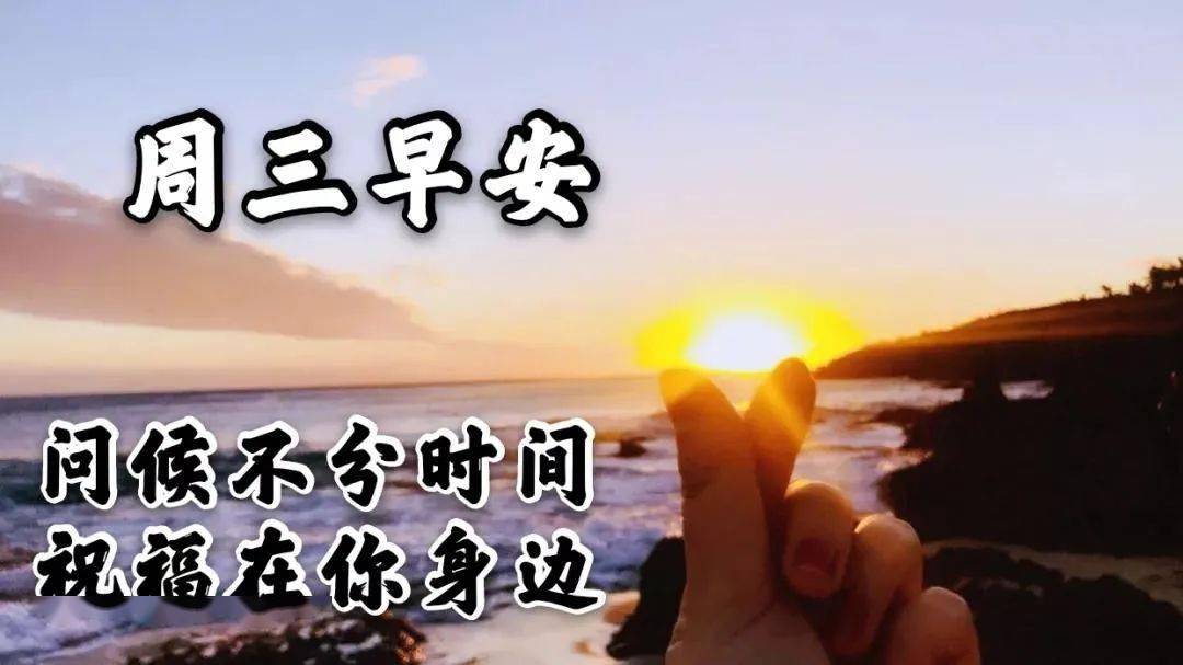 最新漂亮的周三早上好表情包向你说声早送你五个亿快乐每一天