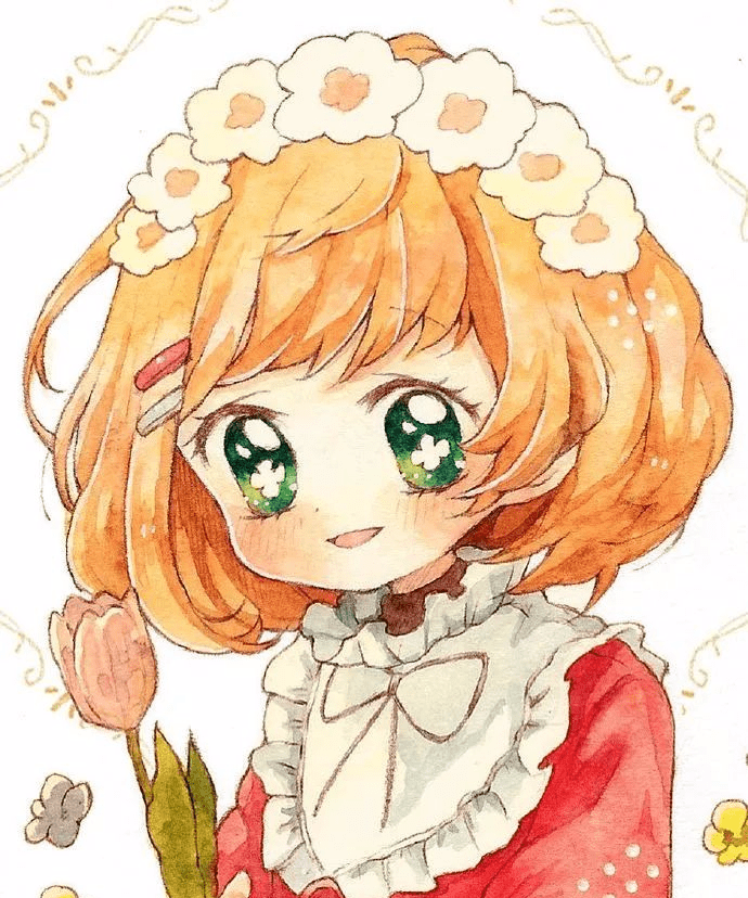 水彩插画| 萌萌哒水彩人物插画,是可爱的人儿啊