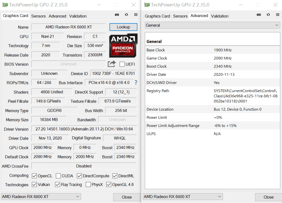 訊景xfxrx6800xt海外版創作性能測試快上加快rdna2進步明顯