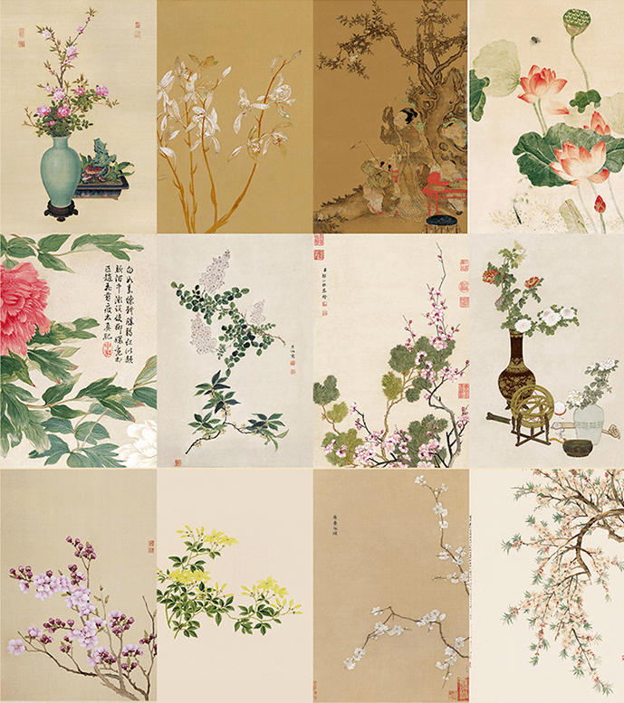 以"十二花神"为灵感,精选故宫历代花卉精品辑成,陪你度过2021的每一天