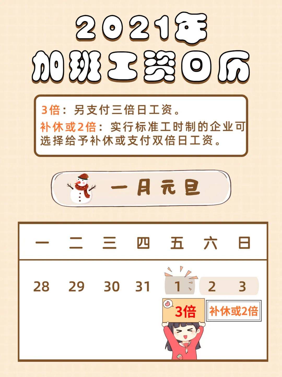 2021第一天工作日!看完这份日历,动力更足
