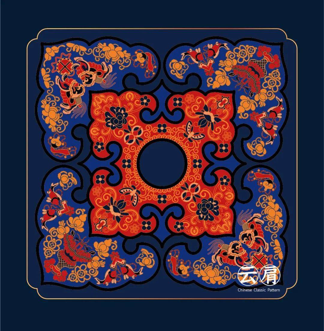 云肩纹样图案中国服饰的经典