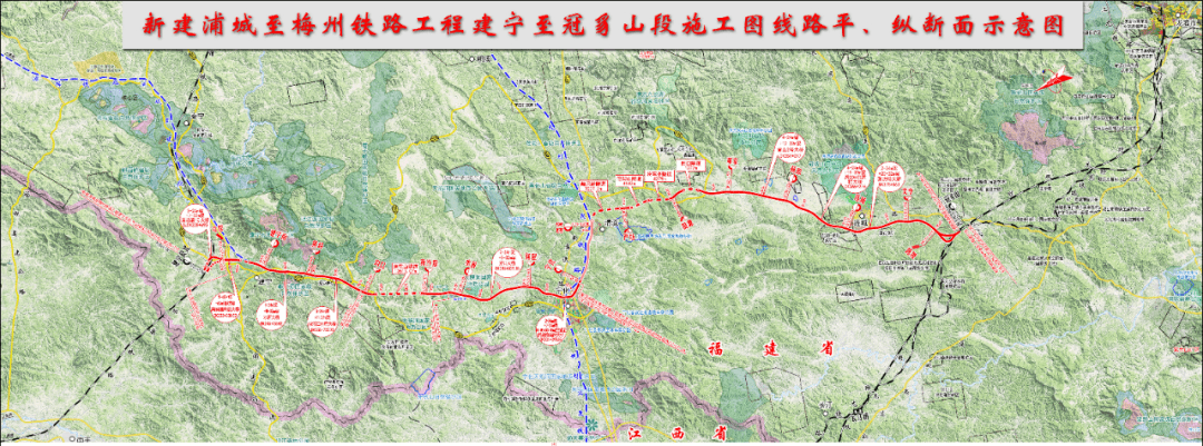 (请看文中地图)它就是▼浦梅铁路浦梅铁路位于福建省西北山区,线路起