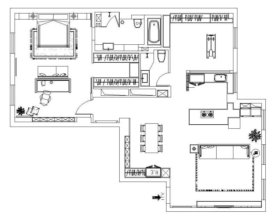 她家140㎡三室兩廳只留主臥,其餘全打通!