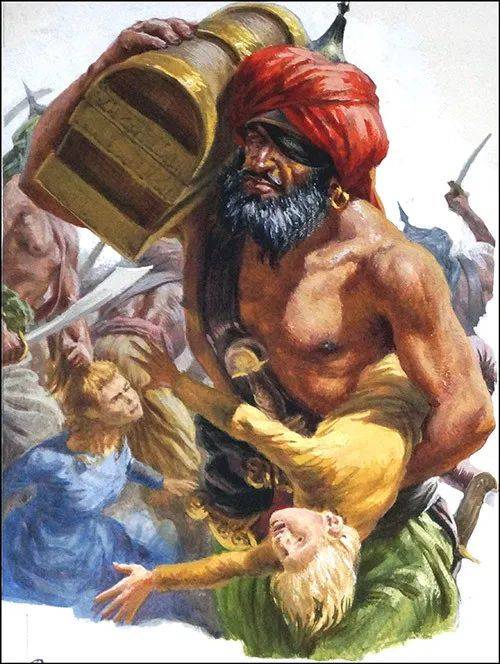 欧美贩卖黑奴这群海盗反其道专门抓白人125万人沦为白奴