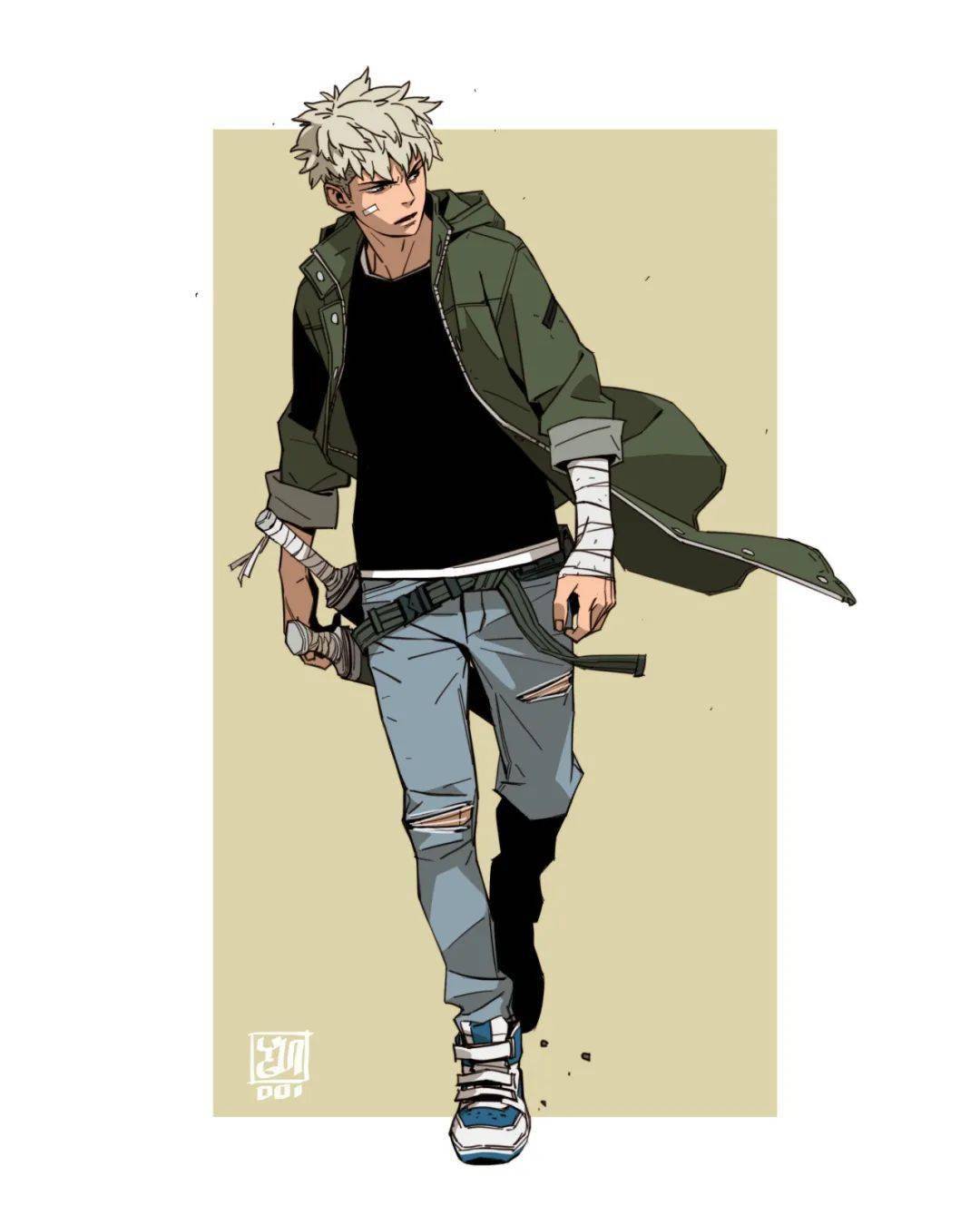 画热血漫画的人设,真酷!