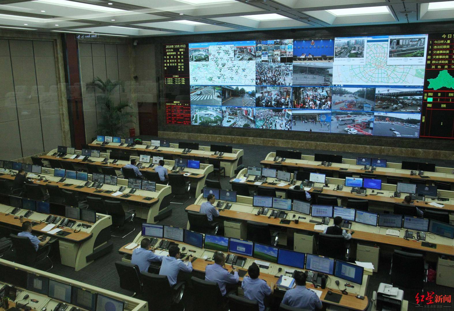 2016年,成都市公安局指挥中心这70年里,新中国艰苦奋斗,砥砺前行,实现