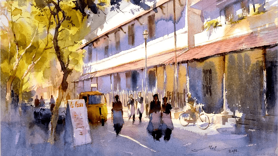 充满异域风情的光影水彩画感受画作中的爱与平静