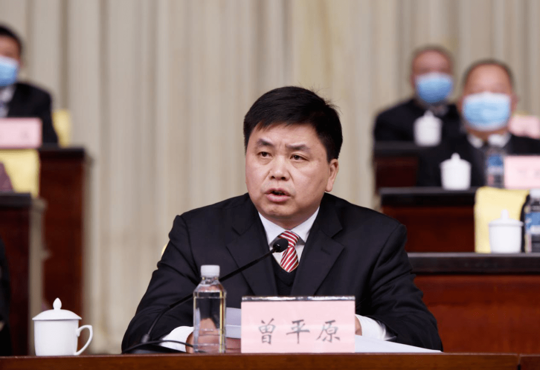 随后,区委书记曾平原讲话.