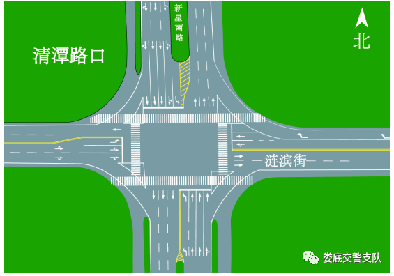 (四)长青街与娄星南路红绿灯路口长青街与娄星南路十字路口北侧,原"两