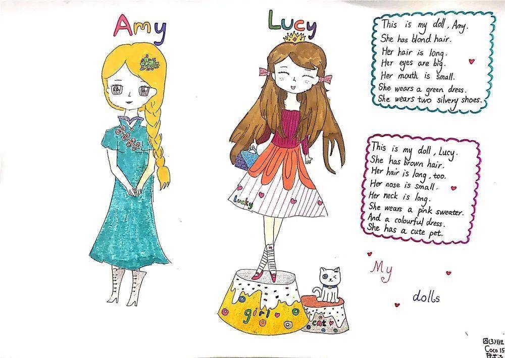 创意的"理想娃娃",你是否发现小小创意家们还给它们配上了英文介绍?