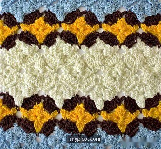 颜色再多也不乱双色多色的钩编花样几十种钩法分分钟让人惊艳附